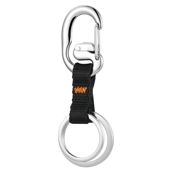 STEEL HAWK Durable Stainless Steel Key Keeper - Unisex Belt Loop Key Ring Holder with Double-Locking Gate Clip for Car & Home Keys - Secure, Heavy-Duty Design for Everyday Use