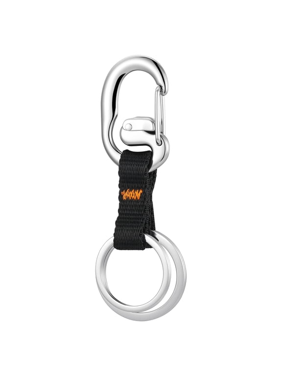 Durable Stainless Steel Key Keeper - Unisex Belt Loop Key Ring Holder with Double-Locking Gate Clip for Car & Home Keys - Secure, Heavy-Duty Design for Everyday Use