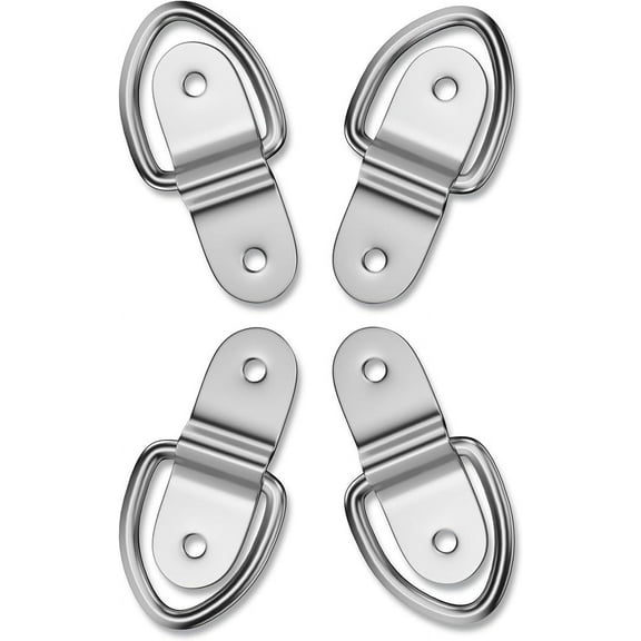 STEEL HAWK Surgical Stainless D Ring Tie Downs Cargo Trailer Anchors Points, 4 / Pack