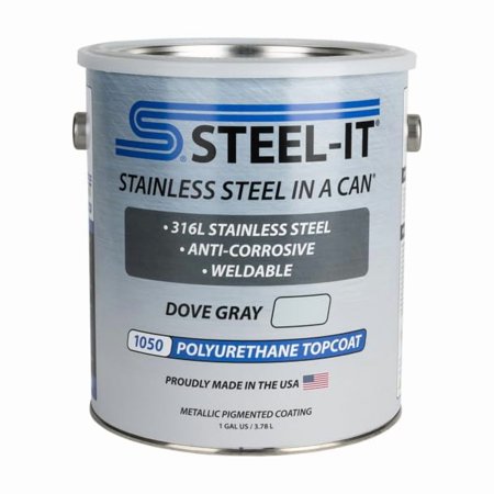 STEEL-IT 1050G Polyurethane Topcoat, Industrial Paint Coating, – Dove Gray (1 Gallon)