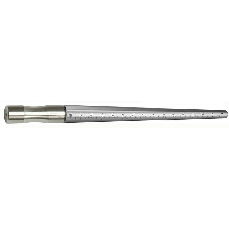 Ungrooved Steel Ring Sizer & Mandrel with Sizes 1-15