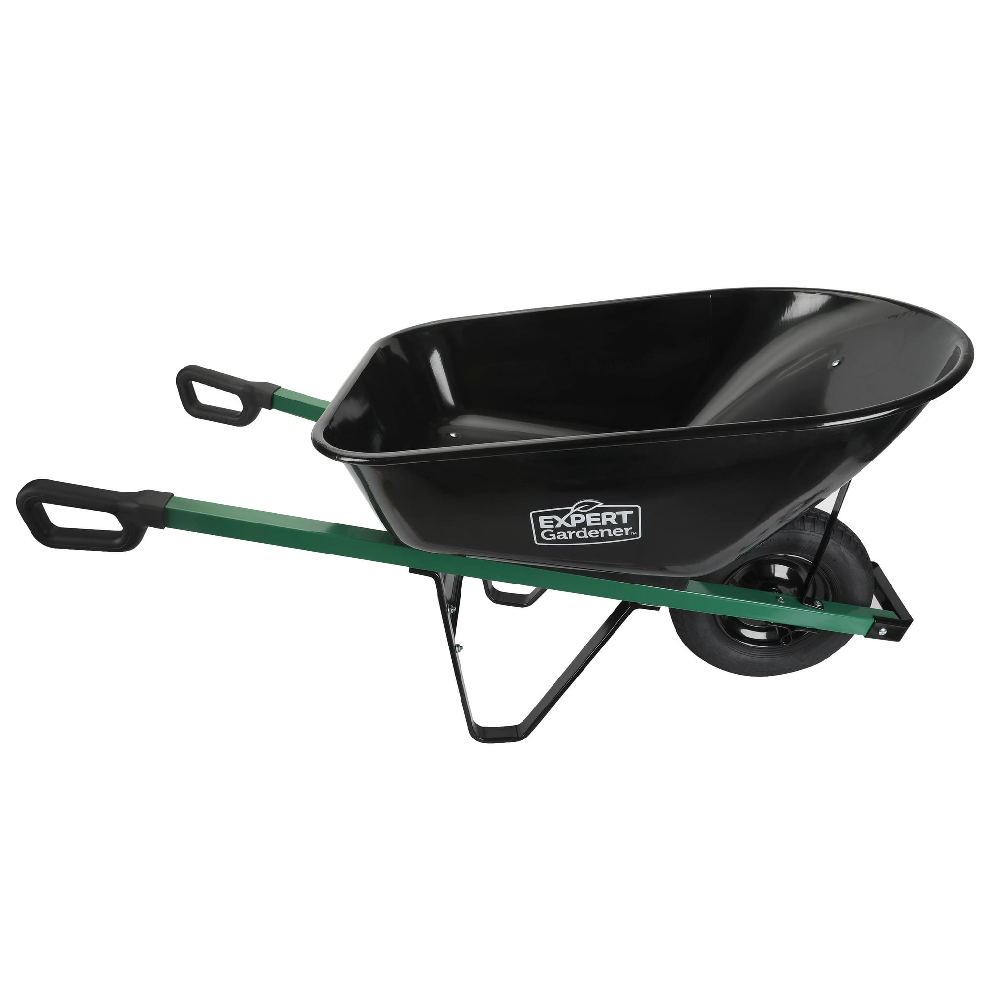 Expert Gardener 6 Cu Ft Steel Wheelbarrow