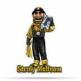 thumbnail image 1 of STEELERS SHAPE CUT MASCOT LOGO PENNANT WITH HEADER CARD, 1 of 7