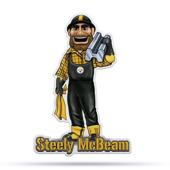 STEELERS SHAPE CUT MASCOT LOGO PENNANT WITH HEADER CARD