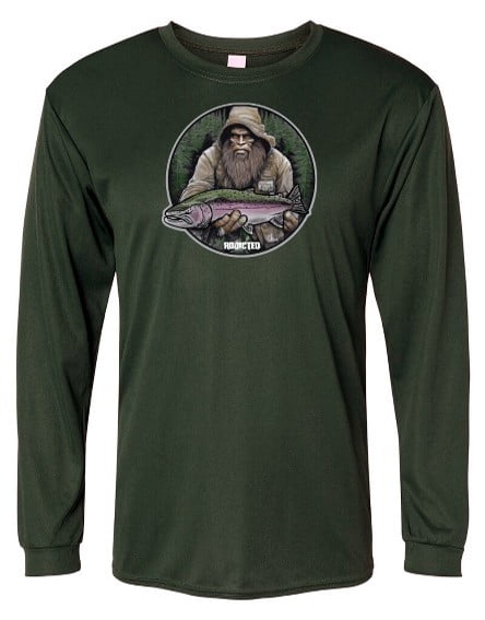 Addicted Fishing, Steelhead Sleeved, Fishing Shirt, UPF, Size Medium, 1 Piece