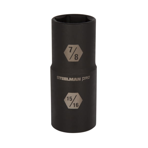 STEELMAN 1/2 in. Drive 7/8 in. x 15/16 in. 6 PT Thin Impact Flip Socket, 79402