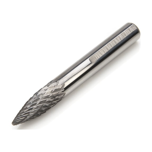 STEELMAN 18241 1/4-Inch Carbide Double Cut Burr for Tire Repair Dressing