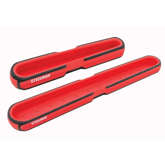 STEELMAN 2-Piece Magnetic Steel Socket Storage Parts Accessory Tray Set, 75107