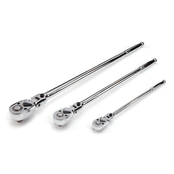 STEELMAN 3-Piece Locking Flex Head 72-Tooth Long Handle Ratchet Set 61081