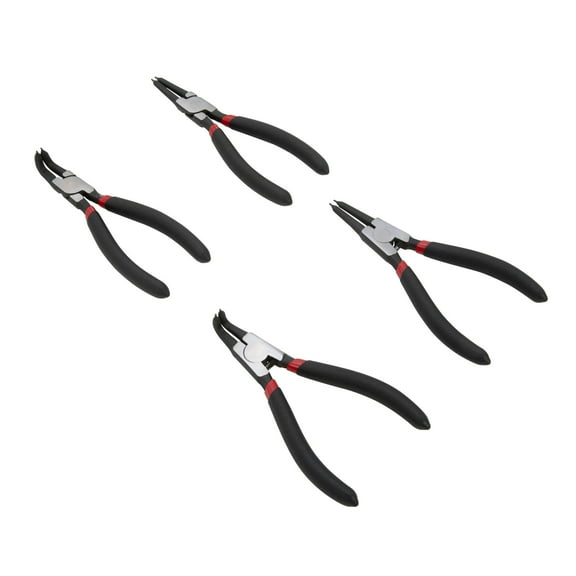 STEELMAN 4-Piece 5-Inch L Straight and 90-deg Offset Snap-Ring Pliers Set, 60957
