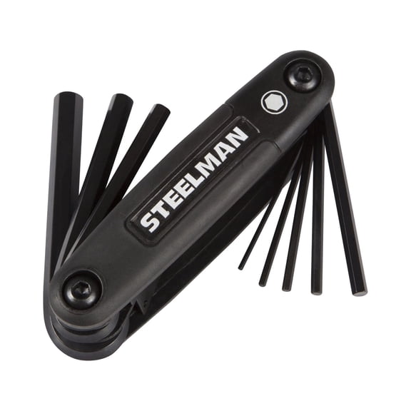 STEELMAN 41930 8-Piece Folding Hex Key Set, Metric (MM)