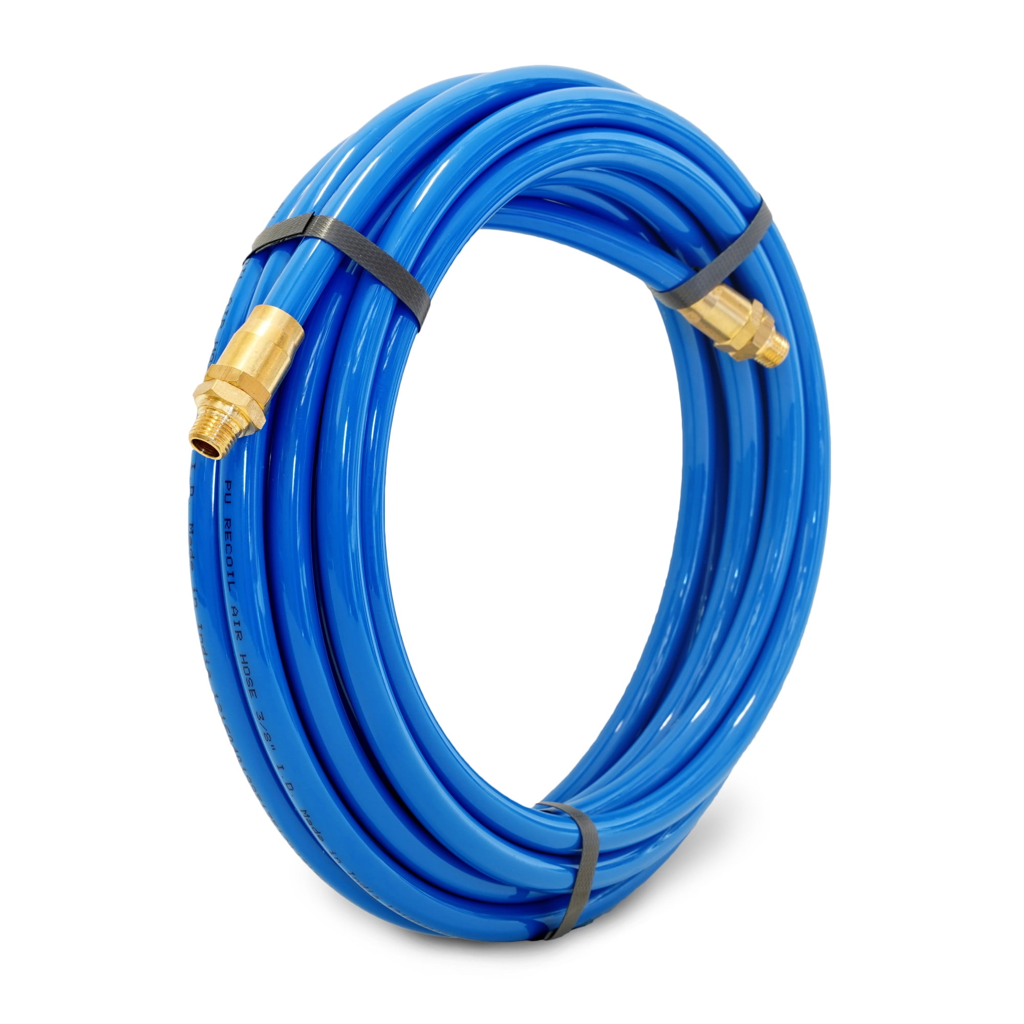 STEELMAN 50049-IND 25-Foot 3/8-Inch ID Air Hose with Reusable 1/4-Inch NPT Brass Fittings