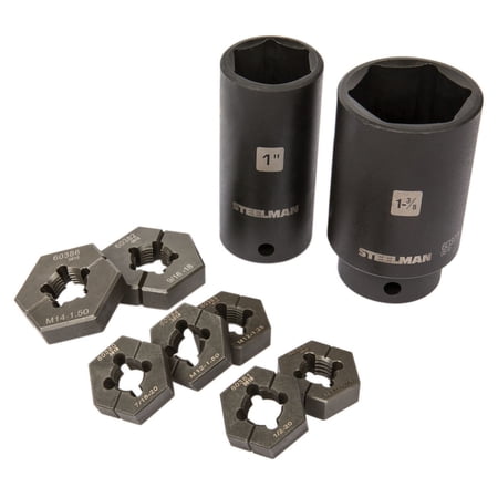 STEELMAN 60375 9-Piece Split Die Wheel Stud Repair/Rethreading Kit
