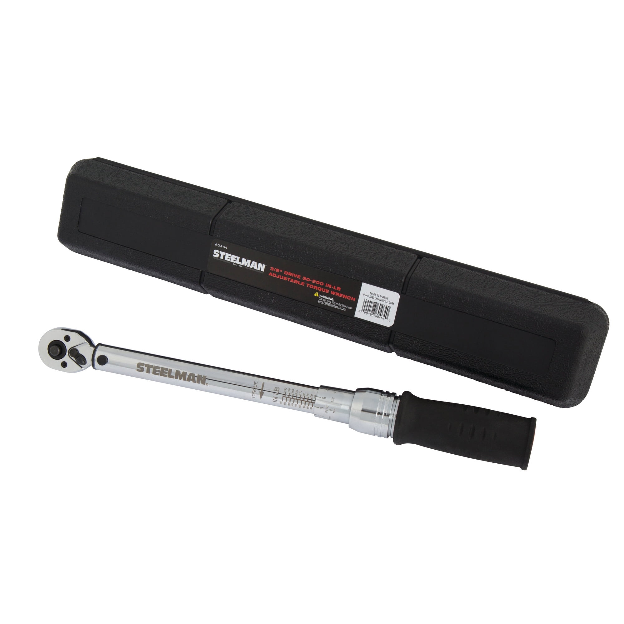 STEELMAN 60464 3/8-Inch Drive 30-200 in-lb Micro-Adjustable Torque Wrench