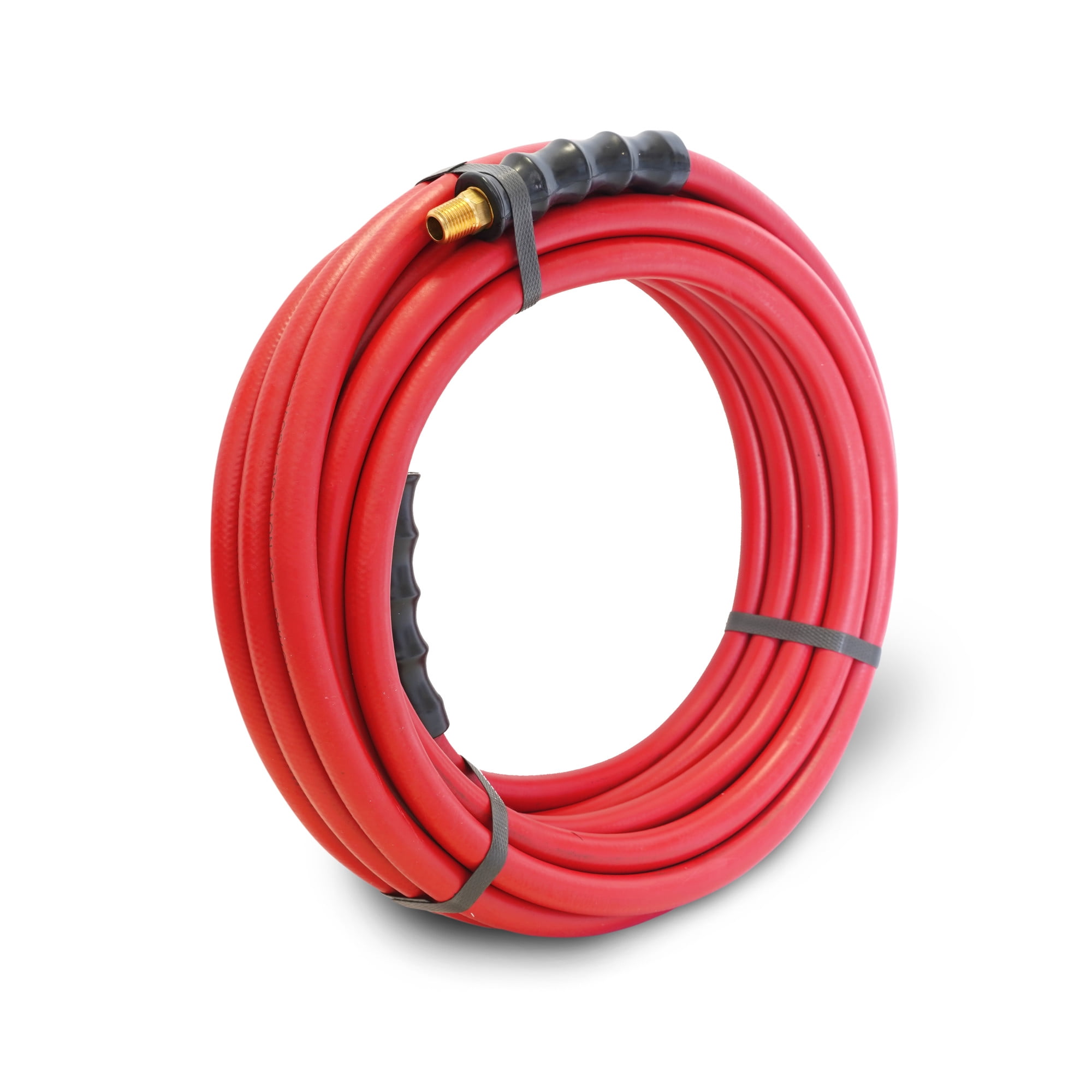 STEELMAN 98215-IND 30-Foot x 3/8-Inch Rubber Air Hose with 1/4-inch Male NPT Brass Fittings