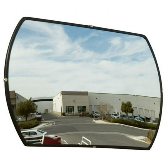 STEELMAN PLX-1524 15x24-Inch Rectangular Convex Acrylic Security Mirror with Mounting Hardware