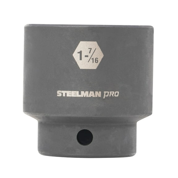 STEELMAN PRO 1/2-Inch Drive 1-7/16-Inch Shallow 6-Point Impact Socket, 60510