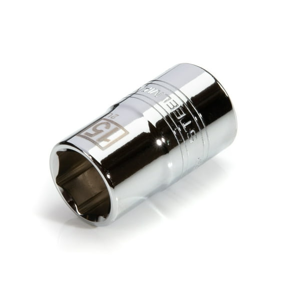 STEELMAN PRO 1/2-Inch Drive x 15mm Shallow 6-Point Metric Socket, 78312