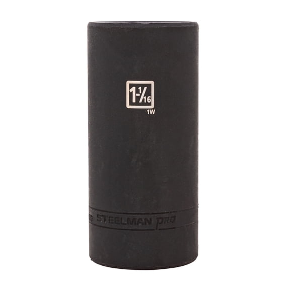 STEELMAN PRO 1/2 in. Drive x 1-1/16 in. Thin Wall Deep 6-Pt Impact Socket, 78683