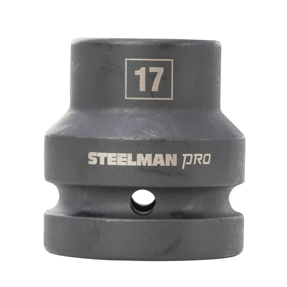 STEELMAN PRO 1-Inch Drive 17mm 4-Point Square Budd Impact Socket, 60557