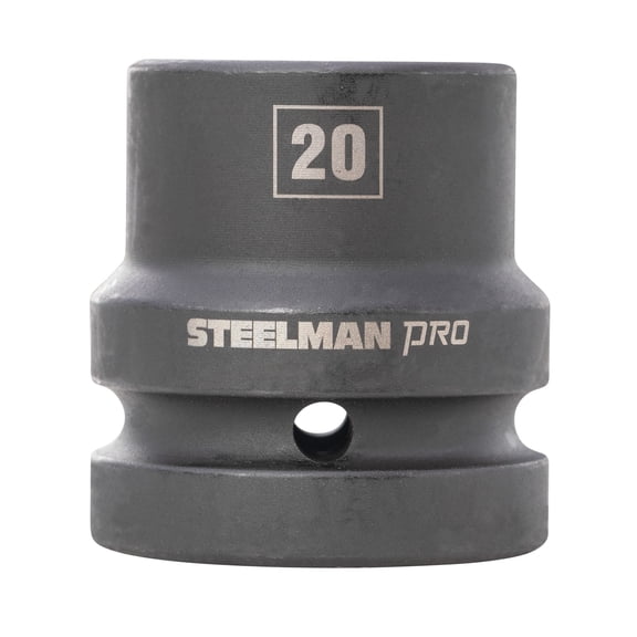 STEELMAN PRO 1-Inch Drive 20mm 4-Point Square Budd Impact Socket, 60559