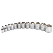 STEELMAN PRO 12-Piece 3/8-Inch Drive SAE Shallow 6-Point Socket Set, 78201