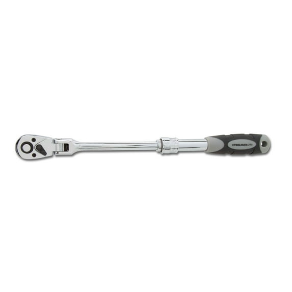 STEELMAN PRO 3/8-Inch Drive 9.5-13.5in L Extendable Flex-Head Ratchet, 96755