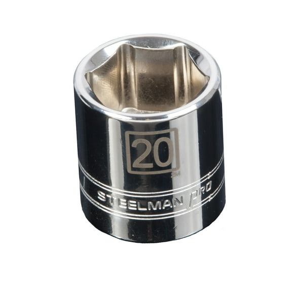 STEELMAN PRO 3/8-Inch Drive x 20mm 6-Point Socket, 78526