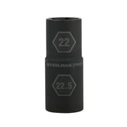 STEELMAN PRO 60231 1/2-Inch Drive 6-Point Thin Wall 22mm x 22.5mm Impact Flip Socket