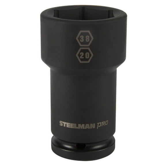 STEELMAN PRO 79328 3/4-Inch Drive Budd Wheel Hex and Square Combo Impact Socket, 38mm x 20mm