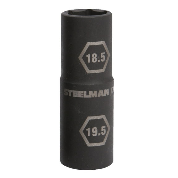 STEELMAN PRO 97025 1/2-Inch Drive 6-Point Thin Wall 18.5mm x 19.5mm Impact Flip Socket