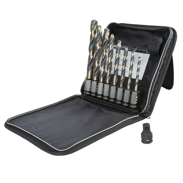 STEELMAN PRO 97652 1/2Inch Drive Impact Grade Drill Bit Set, 9Piece