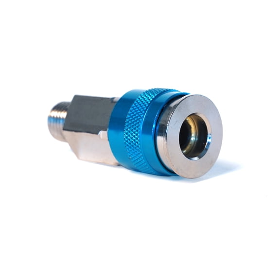 STEELMAN UQC14M-IND 1/4-Inch Plated Brass 3-In-1 Universal Quick Disconnect Coupler with 1/4-Inch Male NPT Threads