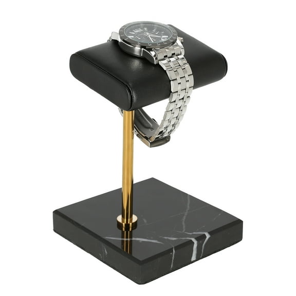 STEELTIME Deluxe Vegan Leather Handcrafted Padded Watch Holder Stand