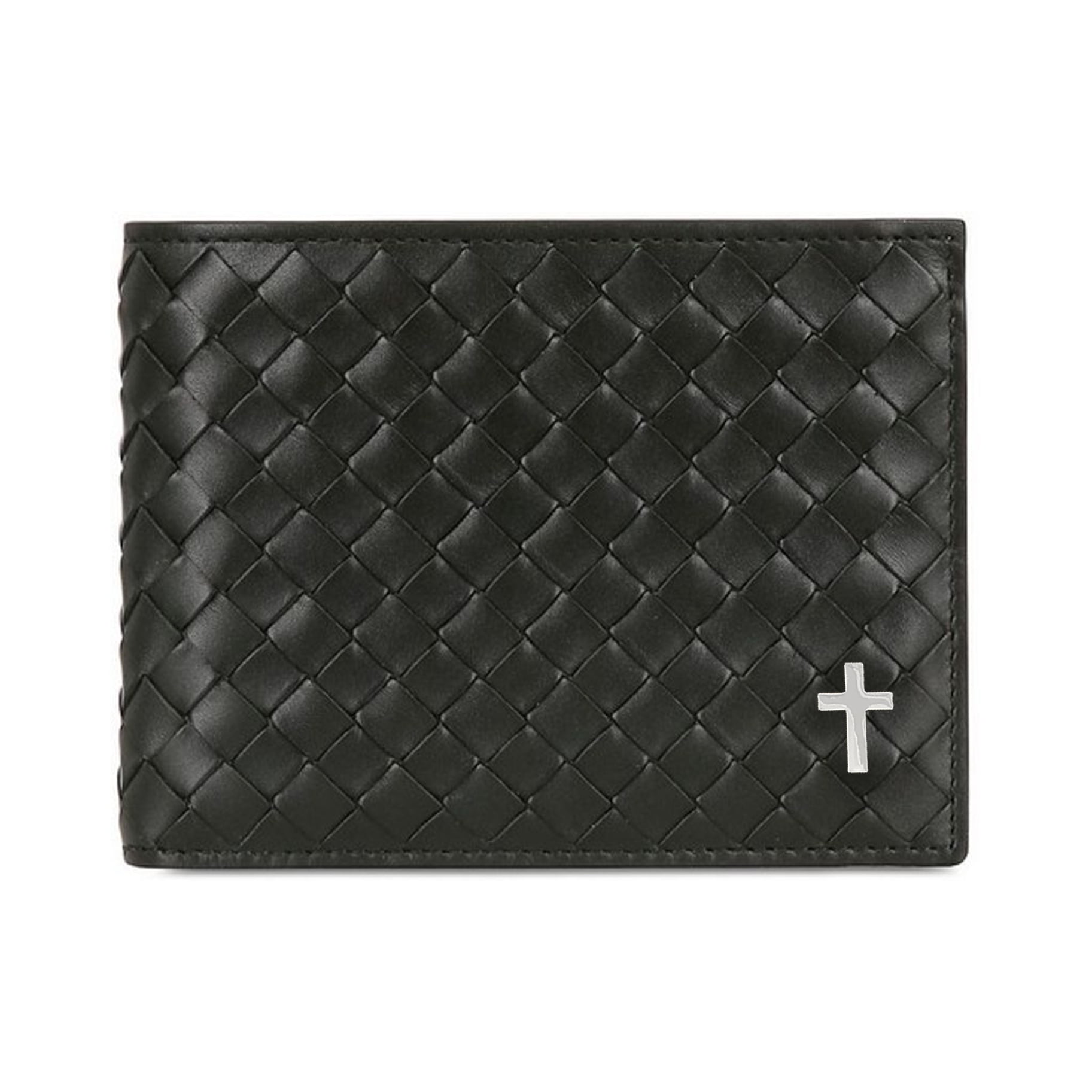 【DEINET】24FW STUD CROSS CHAIN WALLET (8COLORS) DEINET STUD CROSS CHAIN WALLET IN WHITE - DEINET