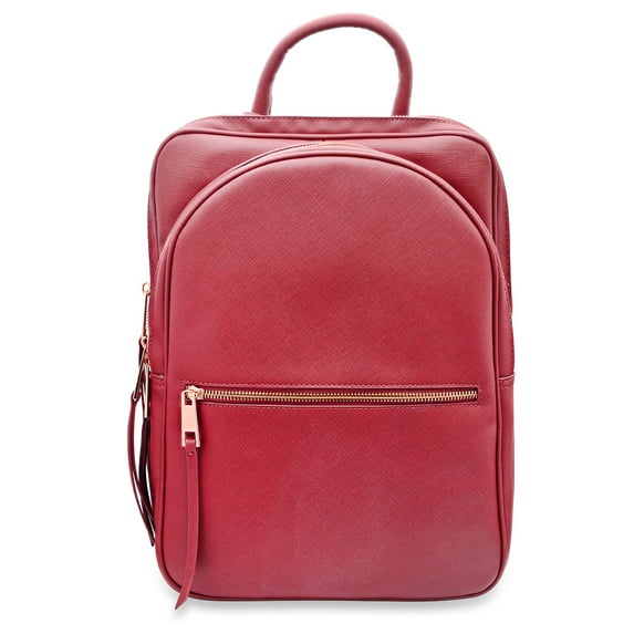 STEELTIME Unisex Super Soft Premium Vegan Leather Travel Backpack with 6 Compartments