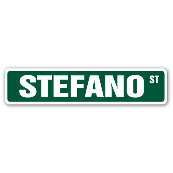 STEFANO Street Sign Childrens Name Room Sign | Indoor/Outdoor |  30" Wide