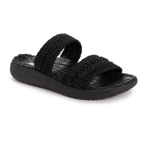 STELLA 2 STRAP SLIDE-BLACK