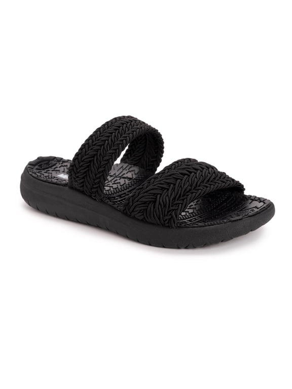 STELLA 2 STRAP SLIDE-BLACK