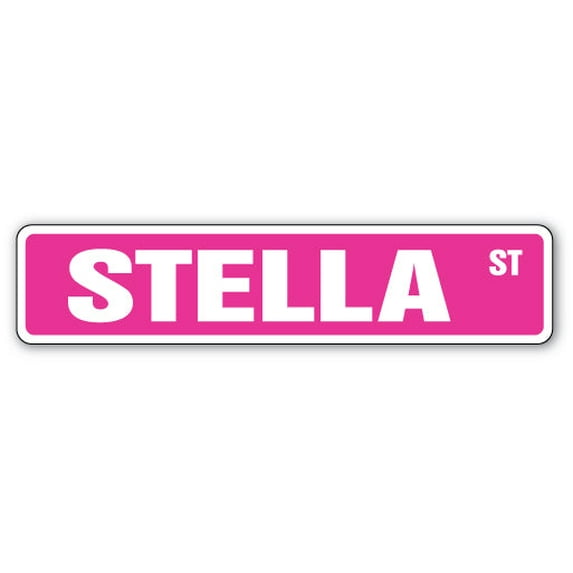 STELLA Street Sign Childrens Name Room Sign | Indoor/Outdoor | 30" Wide