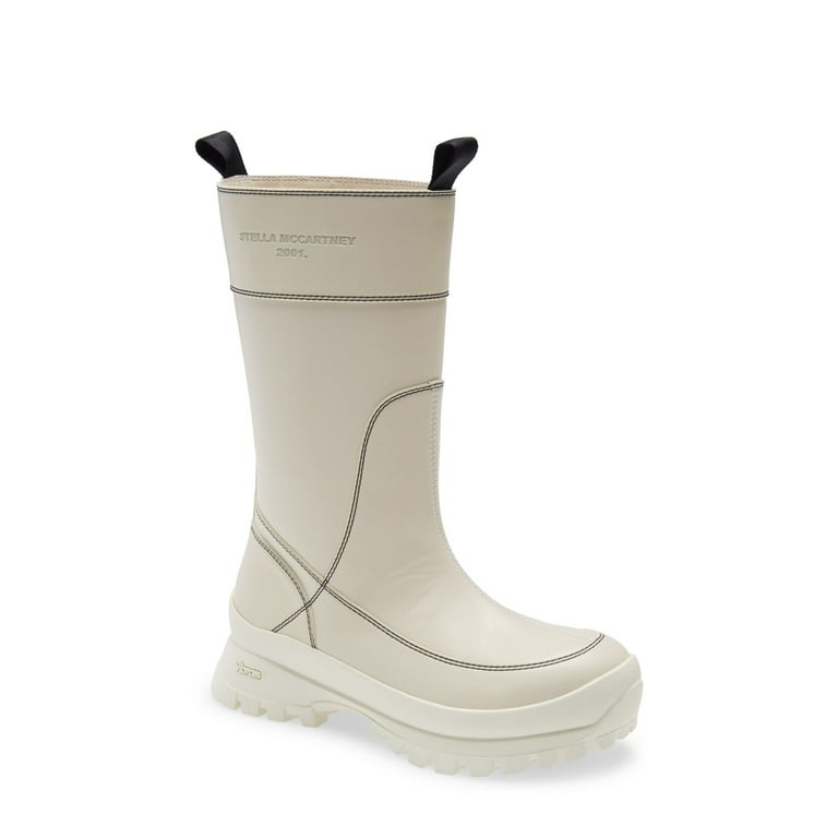 STELLAMCCARTNEY Womens Ivory Utility Lug Sole Trace Round Toe 