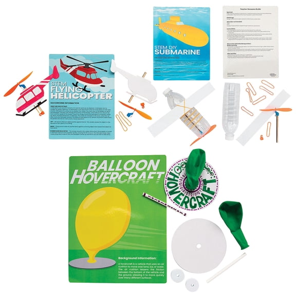 STEM Advanced Air & Sea Transportation Kit Assortment - 36 Pieces