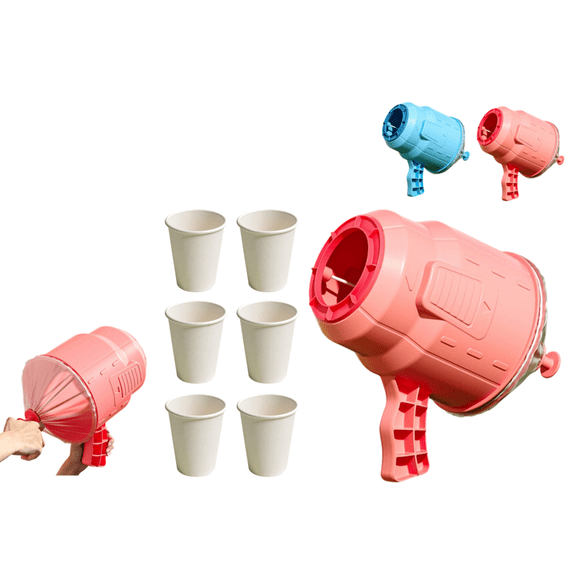 STEM Air Cannon Science Kit, Handheld Physics Experiment Toy, Build Your Own Air Blaster Launcher, Interactive Indoor Lab Activity Set (Pink)