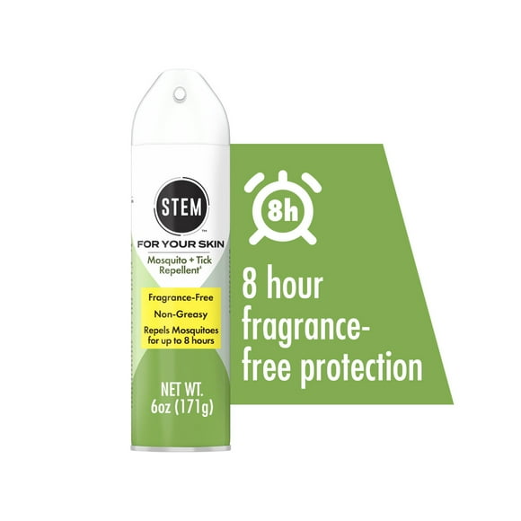 STEM Bug Spray, Mosquito And Tick Repellent For Your Skin, Fragrance-Free, 6 oz