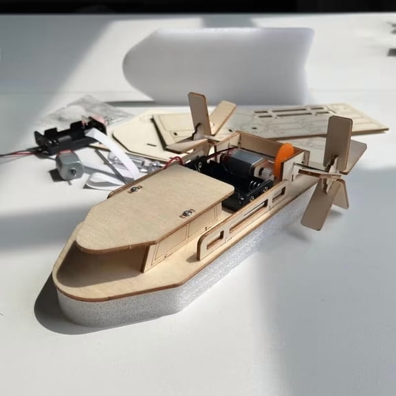 STEM Building Kits - Paddle Wheel Driven Steamers | 3D Wooden Puzzles for Science Education | Perfect Gifts for Ages 14+