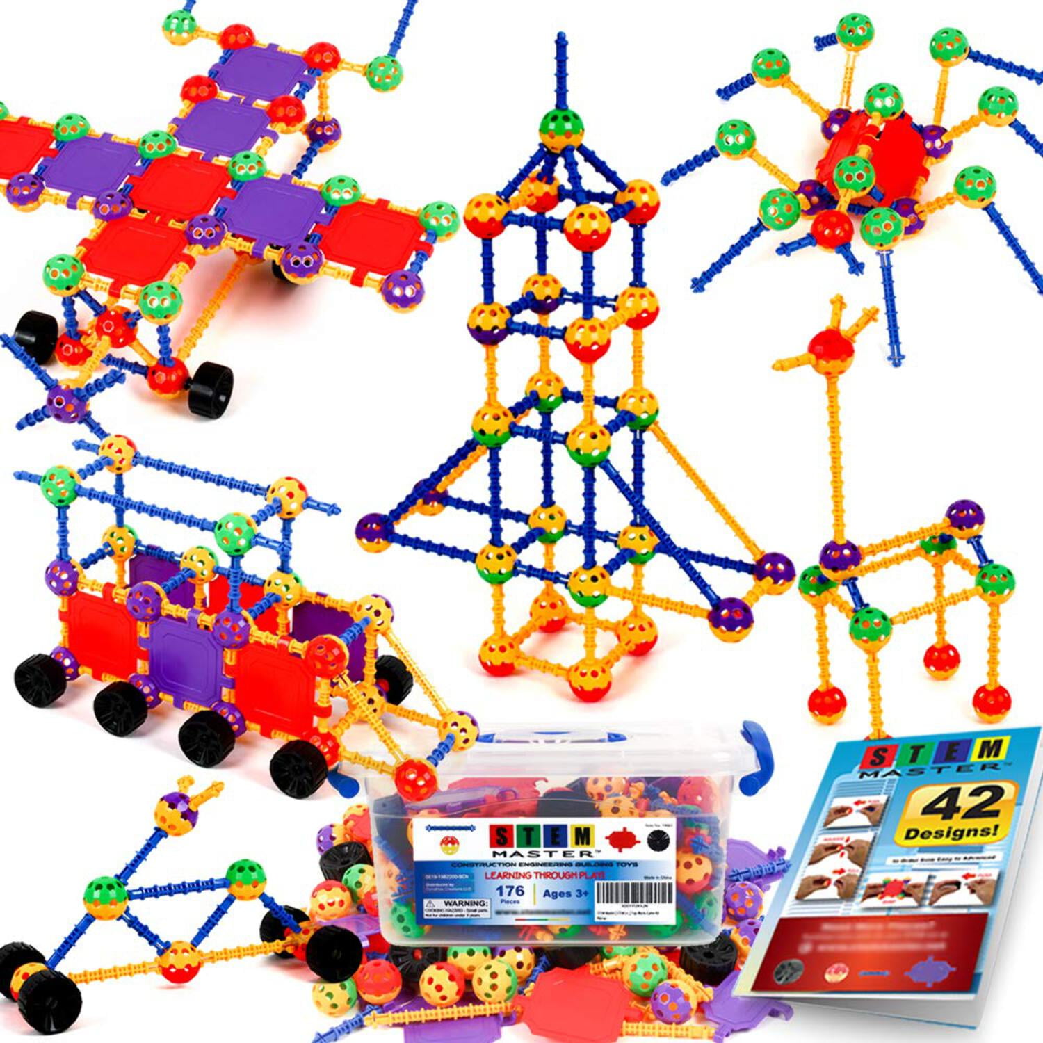 STEM Construction Set - 176 Pieces | Young Builder's Imagination ...