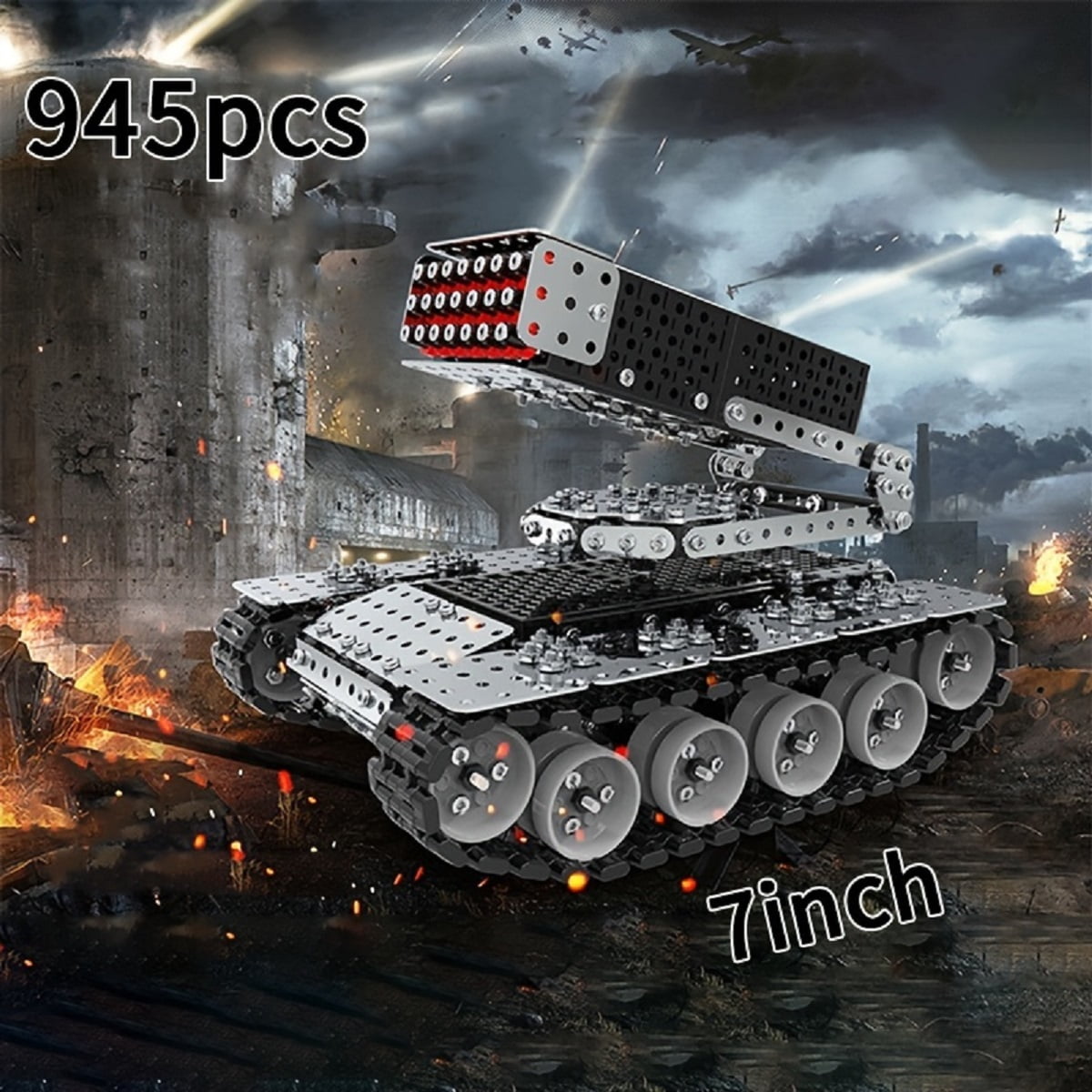 STEM Education Metal Building Toys Kit Armored Missile Vehicle Erector