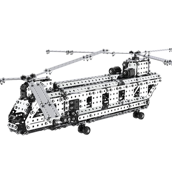 STEM Education Metal Building Toys Kit Chinook helicopter Erector Set for Kids Adult