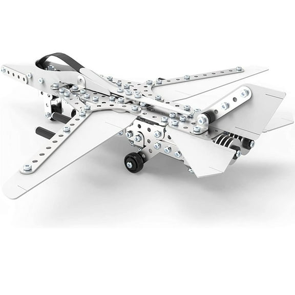 STEM Education Metal Building Toys Kit Metal Fighter Erector Set for Kids Adult