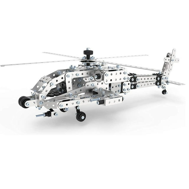 STEM Education Metal Building Toys Kit Metal Helicopter Erector Set for